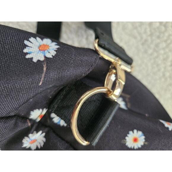 Alice+Olivia Black Duffle Bag Daisy Print - Picture 3 of 12